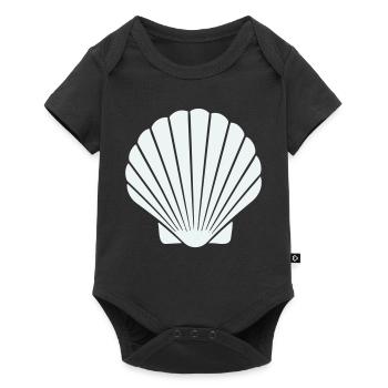 Geometrische Muschelkunst - Baby Premium Kurzarmbody - Schwarz - Vorne