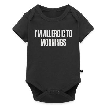 Vintage I'm Allergic To Mornings - Baby Premium Kurzarmbody - Schwarz - Vorne