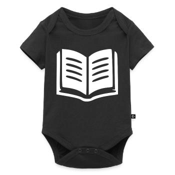 Buch Bücher lesen Geschenk - Baby Premium Kurzarmbody - Schwarz - Vorne