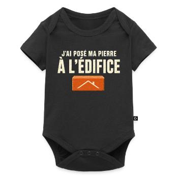 Ma pierre à l'édifice — Contribution - Body à manches courtes Premium Bébé - noir - Devant