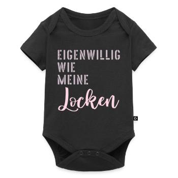 Haare Locken Eigenwillig - Baby Premium Kurzarmbody - Schwarz - Vorne