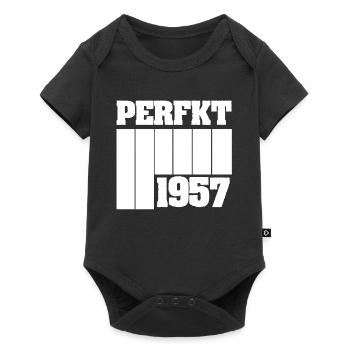 1957 - Baby Premium Kurzarmbody - Schwarz - Vorne