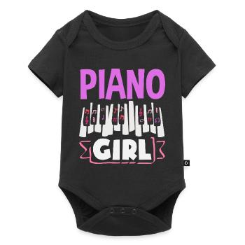 Cadeau pour musicien piano piano : idée cadeau - Body à manches courtes Premium Bébé - noir - Devant