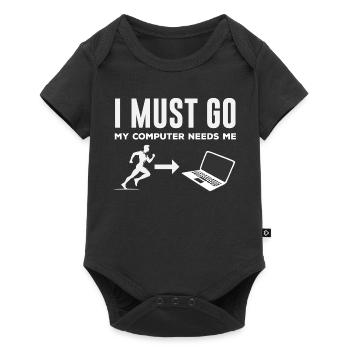 Computer Needs Me Programmierer - Baby Premium Kurzarmbody - Schwarz - Vorne