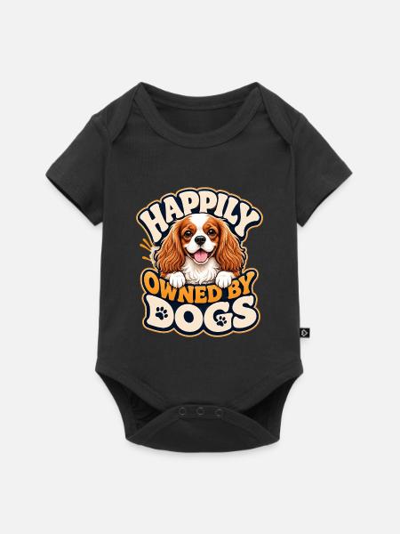 Kavallerier King Charles Spaniel - Baby Premium Kurzarmbody - Schwarz