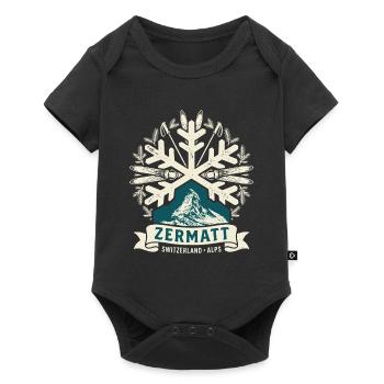 Vintage Zermatt Switzerland Alps - Baby Premium short-sleeve bodysuit - black - Front