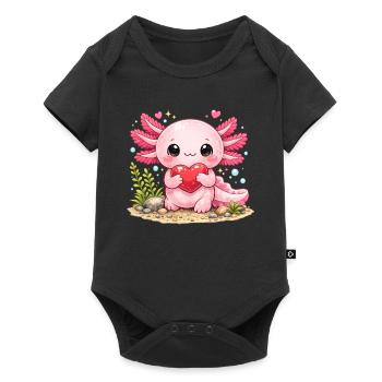Axolotl - Baby Premium Kurzarmbody - Schwarz - Vorne