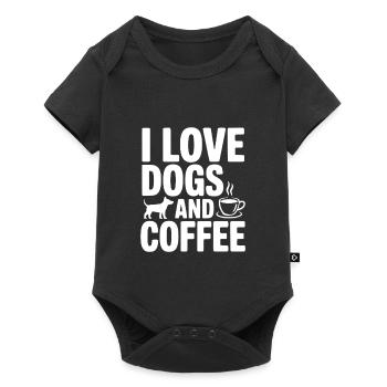 I Love Dogs And Coffee - Baby Premium short-sleeve bodysuit - black - Front