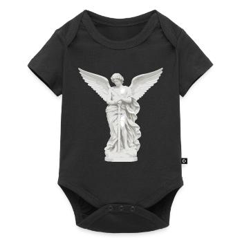 Himmlischer Schutzengel mit Schwert - Baby Premium Kurzarmbody - Schwarz - Vorne
