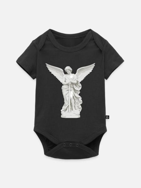 Himmlischer Schutzengel mit Schwert - Baby Premium Kurzarmbody - Schwarz