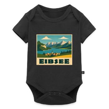 Eibsee Minimal - Baby Premium Kurzarmbody - Schwarz - Vorne