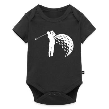 Golf Schwung Silhouette - Baby Premium Kurzarmbody - Schwarz - Vorne