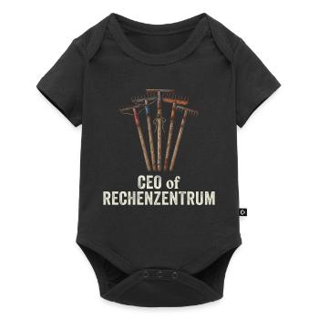 Leiter Vom Rechenzentrum Gartenarbeit Gärtner - Baby Premium Kurzarmbody - Schwarz - Vorne