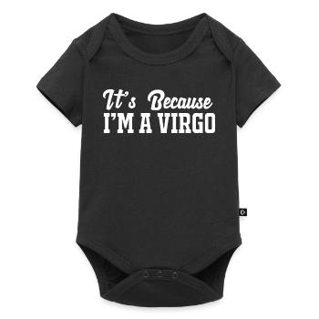 Signe du zodiaque Vierge - Body à manches courtes Premium Bébé - noir - Devant