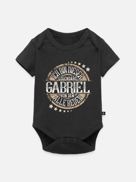 Gabriel - Baby Premium Kurzarmbody - Schwarz