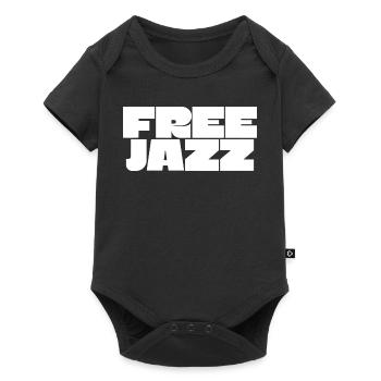 Free Jazz fettes Logo - Baby Premium Kurzarmbody - Schwarz - Vorne