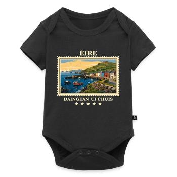 Irland Dingle Vintage Reisemarke - Baby Premium Kurzarmbody - Schwarz - Vorne