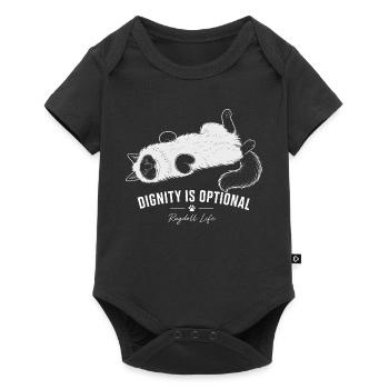 Ragdoll-Katze – Dignity Is Optional - Baby Premium Kurzarmbody - Schwarz - Vorne