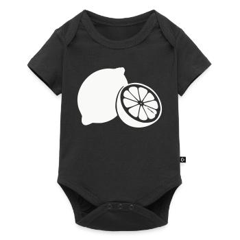 Zitrus-Silhouette Zitronen - Baby Premium Kurzarmbody - Schwarz - Vorne
