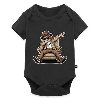 Cooler Rentner Opa - Baby Premium Kurzarmbody - Schwarz - Vorne