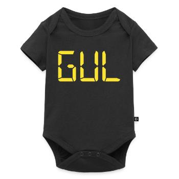 Gelb – LCD - Baby Premium Kurzarmbody - Schwarz - Vorne