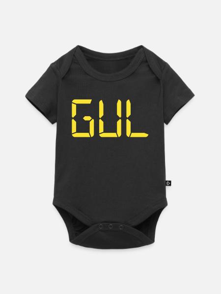 Gelb – LCD - Baby Premium Kurzarmbody - Schwarz