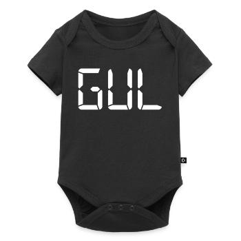 Gelb – LCD - Baby Premium Kurzarmbody - Schwarz - Vorne
