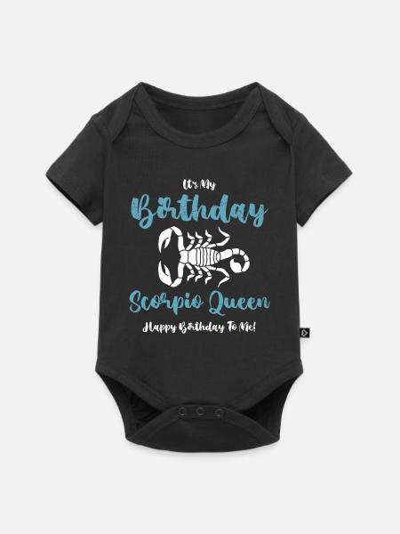 Sternzeichen Skorpion - Baby Premium Kurzarmbody - Schwarz