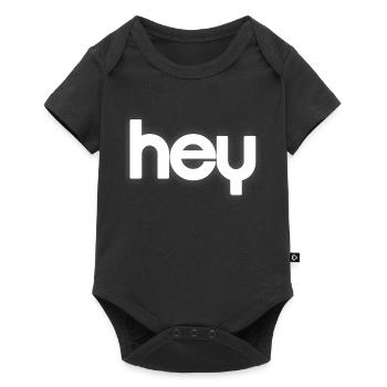 HEY Cloudline Abstract Banner - Baby Premium Kurzarmbody - Schwarz - Vorne