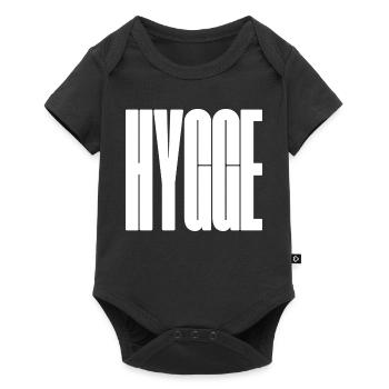 Hygge Bold Wordmark Grafik-T-Shirt - Baby Premium Kurzarmbody - Schwarz - Vorne