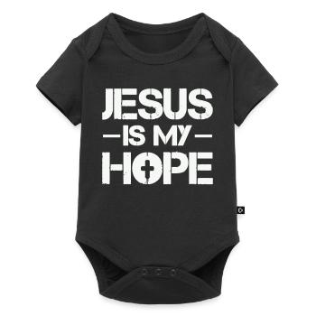 Jesus ist meine Hoffnung - Baby Premium Kurzarmbody - Schwarz - Vorne