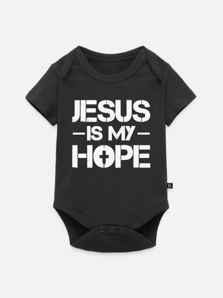 Jesus ist meine Hoffnung - Baby Premium Kurzarmbody - Schwarz