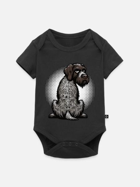 Deutsch Drahthaar Deutsch-Drahthaar Besitzer - Baby Premium Kurzarmbody - Schwarz