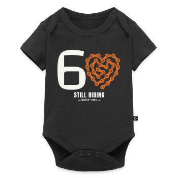 60 Jahre Fahrrad immer noch Fahrrad Geburtstagsgeschenk - Baby Premium Kurzarmbody - Schwarz - Vorne