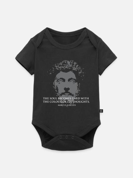 Marcus-Aurelius-Porträt - Baby Premium Kurzarmbody - Schwarz