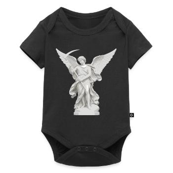 Engel mit Sense-Statue - Baby Premium Kurzarmbody - Schwarz - Vorne