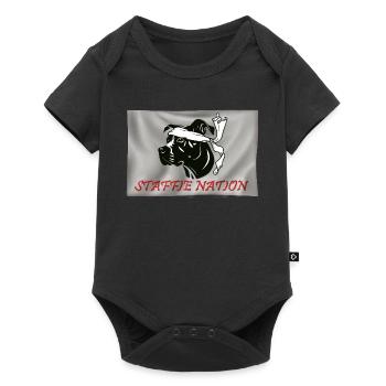 Staffie Nation - 059 - Baby Premium Kurzarmbody - Schwarz - Vorne