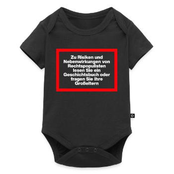 RISIKEN UND NEBENWIRKUNGEN VON RECHTSPOPULISTEN - Baby Premium Kurzarmbody - Schwarz - Vorne