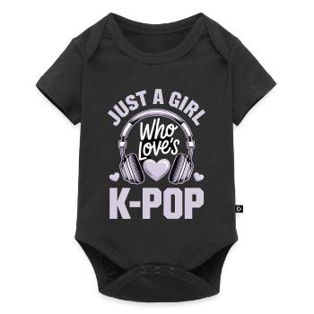 K-Pop - Baby Premium Kurzarmbody - Schwarz - Vorne