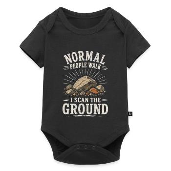 Steinsammler Fels Gestein Geologie - Baby Premium Kurzarmbody - Schwarz - Vorne