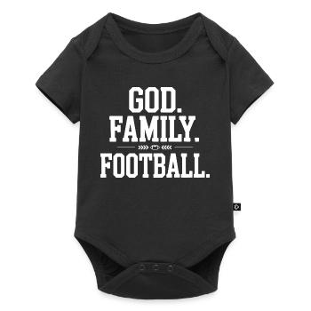 God. Family. Football. - Baby Premium short-sleeve bodysuit - black - Front
