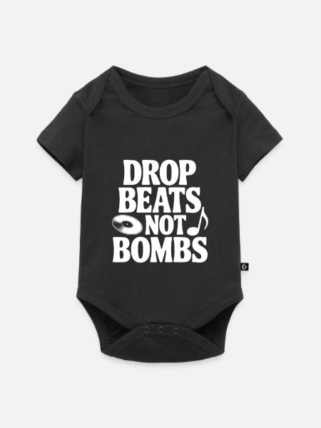 Drop Beats Not Bombs - Baby Premium Kurzarmbody - Schwarz