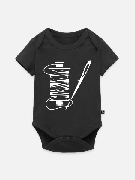 Nähgarn Nadel und Faden Geschenk Näherin  - Baby Premium Kurzarmbody - Schwarz