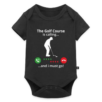 The Golf Course is calling and i must go! golfer - Baby Premium short-sleeve bodysuit - black - Front