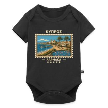 Zypern Larnaka Vintage Reisemarke - Baby Premium Kurzarmbody - Schwarz - Vorne