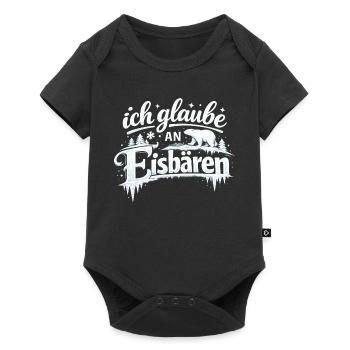 Ich glaube an Eisbären, späthi, Sarah - Baby Premium Kurzarmbody - Schwarz - Vorne