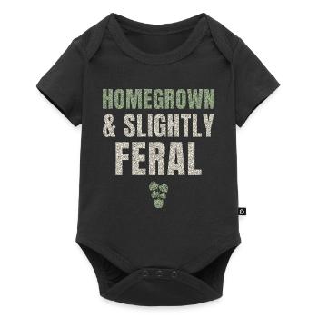 Homegrown And Slightly Feral - Baby Premium short-sleeve bodysuit - black - Front