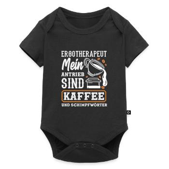 Ergotherapeut Kaffee - Baby Premium Kurzarmbody - Schwarz - Vorne