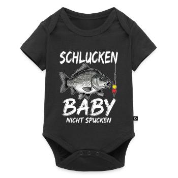 Schlucken Baby Nicht Spucken - Baby Premium Kurzarmbody - Schwarz - Vorne