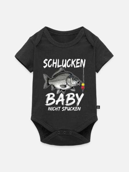 Schlucken Baby Nicht Spucken - Baby Premium Kurzarmbody - Schwarz